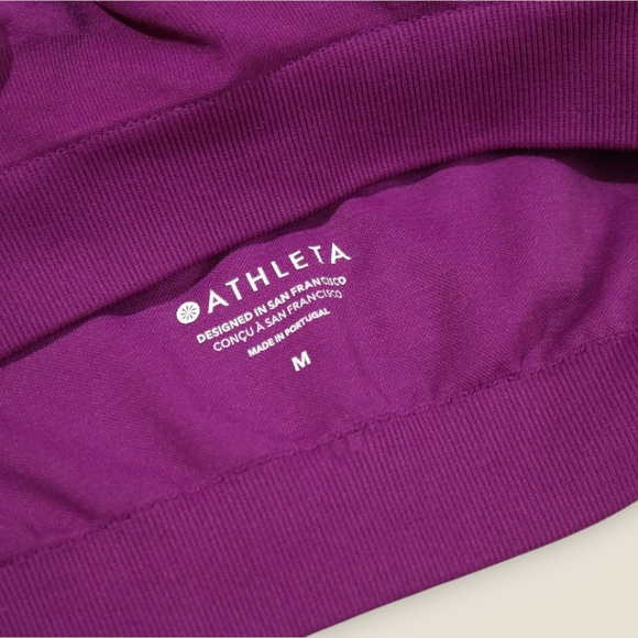 Athleta Renew Bra Size Medium Purple Burgundy Light Impact C Cup Yoga Pilates - Picture 6 of 7